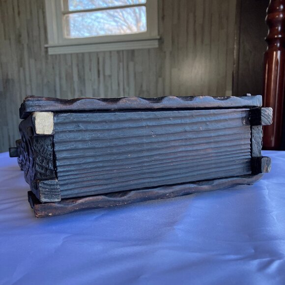 Rustic Dark Wood Caddy - Picture 7 of 7